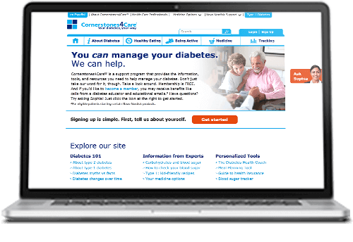 Sign up for free online support through Cornerstones4care