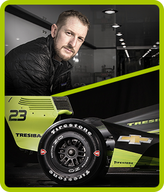 Charlie Kimball Accolades through the 2015 season, including 104 Laps Led, 11 Top-Fives, and 6 Podiums.