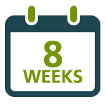 Eight-week calendar icon