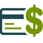 Savings card icon green