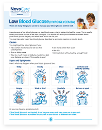 Low blood sugar fact sheet 